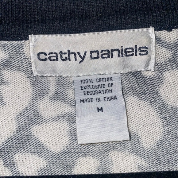 Cathy Daniels Monochrome Patterned Sweater - Picture 3 of 5